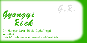 gyongyi rick business card